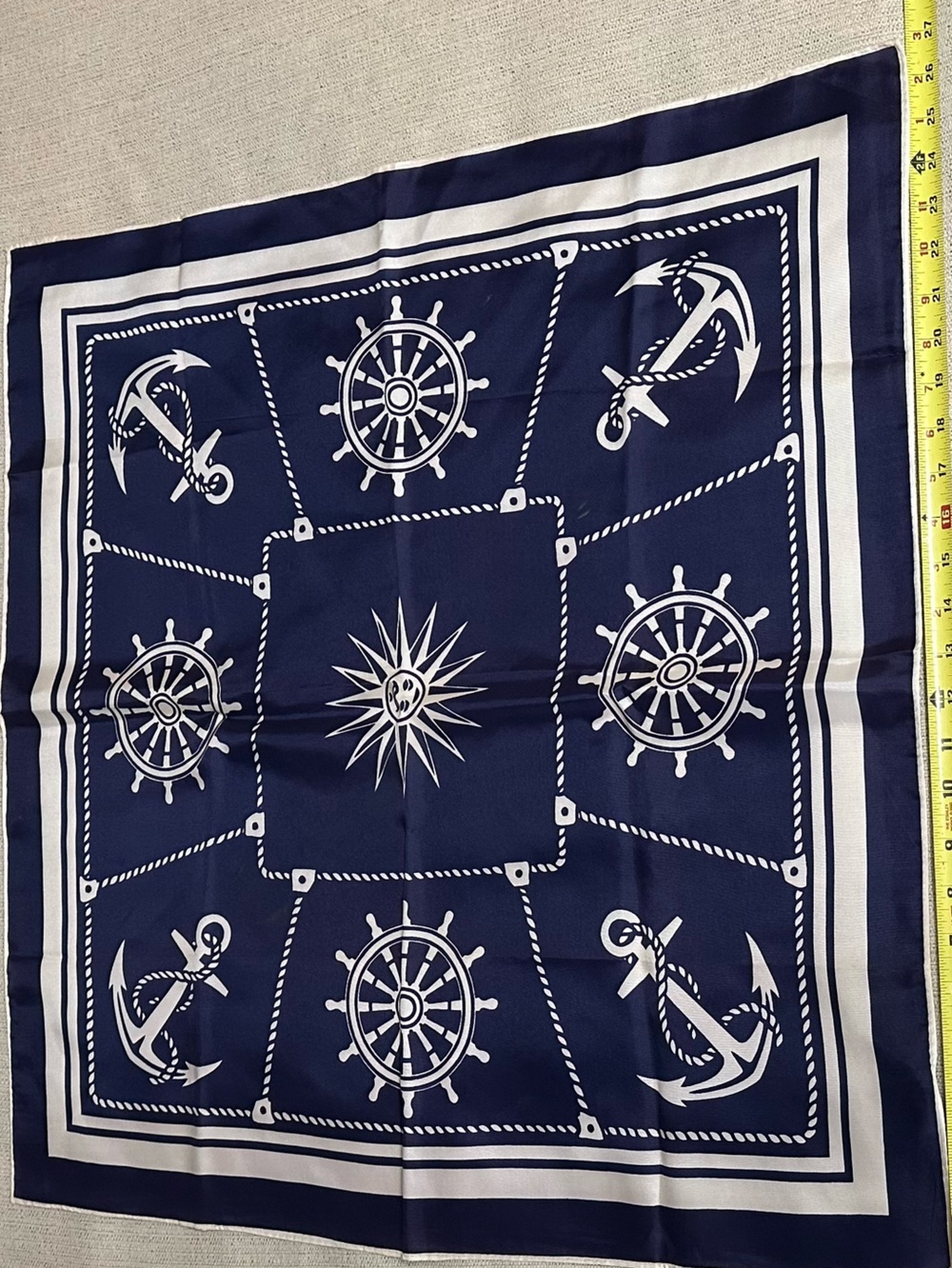Vintage Nautical Scarf 30” Square